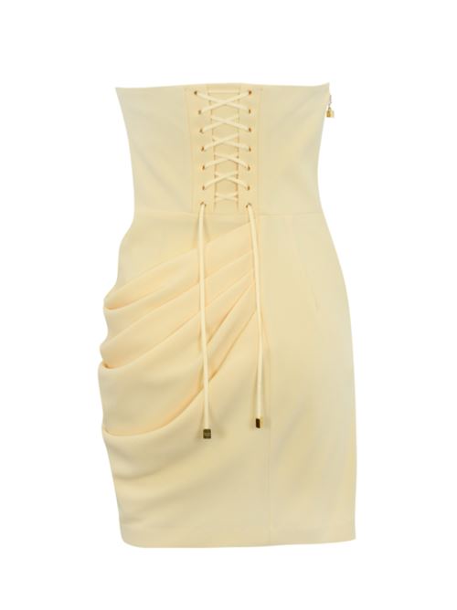 DRESS WITH MACRO BOW ELISABETTA FRANCHI | AB70451E2DC7 lemonade